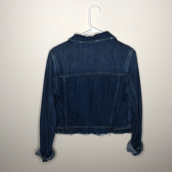 PAIGE Cropped Distressed Denim Jacket - Picture 3 of 6